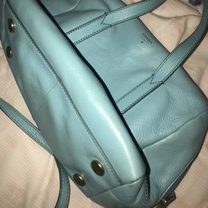 Teal Fossil purse